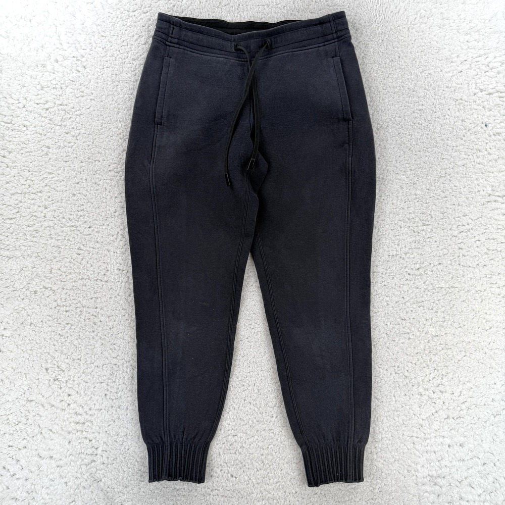 Lululemon NTS Jogger Pants Womens 6 Black Fleece Soft Drawstring Pockets